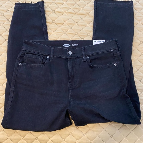 OLD NAVY Black Power Jean Straight Ankle Jean Sz12 - Picture 2 of 8